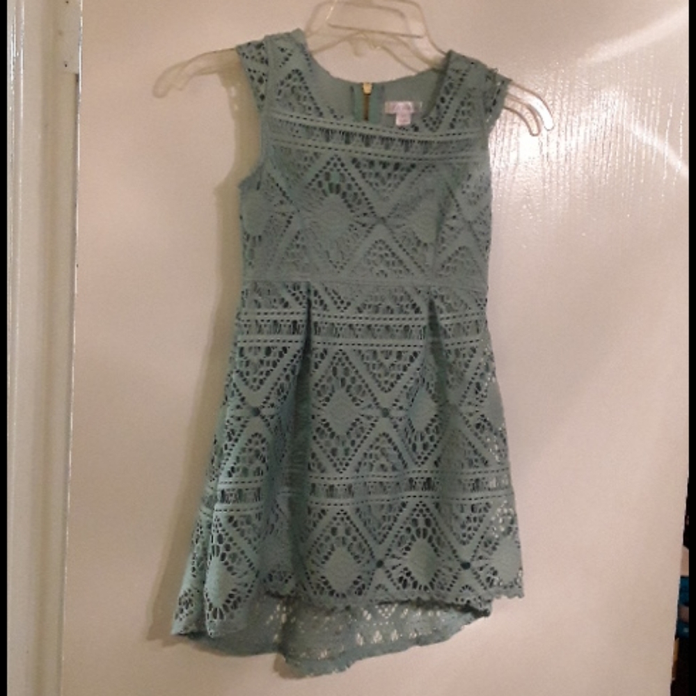 Exhilaration teal young child dress